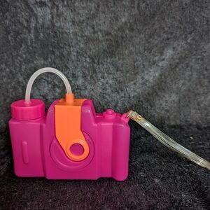 Vintage Camera Beverage Container Pink & Orange